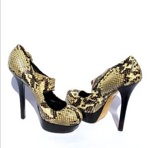 Fendi Heels Platform Pumps Crocodile Leather Sz9